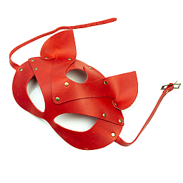 Маска кішки LOVECRAFT натуральна шкіра Червоний (SO3312)