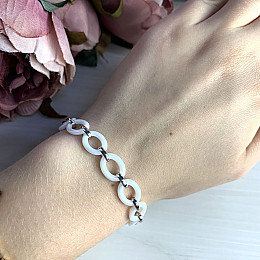 Срібний браслет SilverBreeze з керамікою (1553992) 1720 розмір