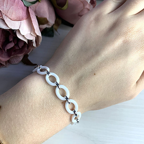 Серебряный браслет SilverBreeze с керамикой (1553992) 1720 размер