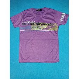 Футболка Armani для хлопчика 122-128 см Бузковий (ю153)