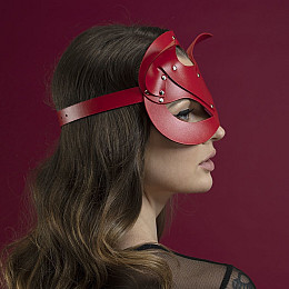 Маска кішки Feral Fillings Catwoman Mask натуральна шкіра Червоний (SO3407)