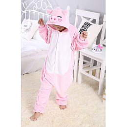 Піжама дитяча Kigurumba Свинка M - зріст 115 - 125 см Рожевий з білим (K0W1-0044-M)