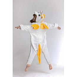Кигуруми детская Kigurumba Единорог с крылышками XS - рост 95 - 105 см Бело-желтый (K0W1-0011-XS)