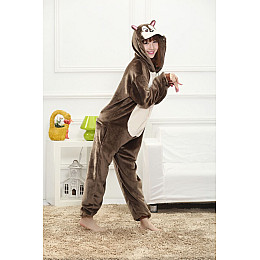 Кигуруми взрослая Kigurumba Бурундук M - рост 155 - 165 см Коричневый с белым (K1W1-0009-M)