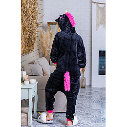 Пижама Кигуруми взрослая BearWear Единорог S 145 - 155 см Черный (K1W1-0032-S)