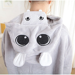 Пижама Кигуруми взрослая BearWear Бегемотик M 155 - 165 см Серый (K1W1-0093-M)