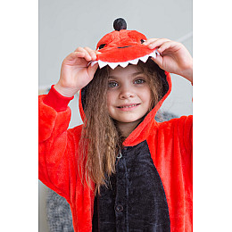 Пижама Кигуруми детская BearWear Дракон/Динозавр M 115 - 125 см Красный (K0W1-0054-M)