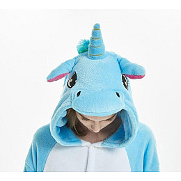 Кигуруми взрослая Kigurumba Единорог New L - рост 165 - 175 см Голубой (K1W1-0097-L)