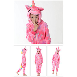 Кигуруми детская Kigurumba Единорог New звездочка XS - рост 95 - 105 см Розовый (K0W1-0057-XS)