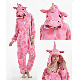 Кигуруми взрослая Kigurumba Единорог New звездочка M - рост 155 - 165 см Розовый (K1W1-0099-M)