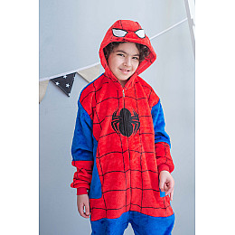 Пижама Кигуруми детская BearWear Человек Паук M 115 - 125 см Красно-синий