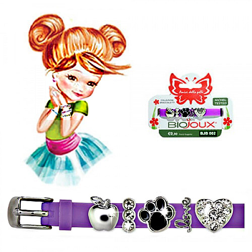 Браслет силіконовий Biojoux BJB002 Charms Bracelet MIX 2 Lilac (4666)