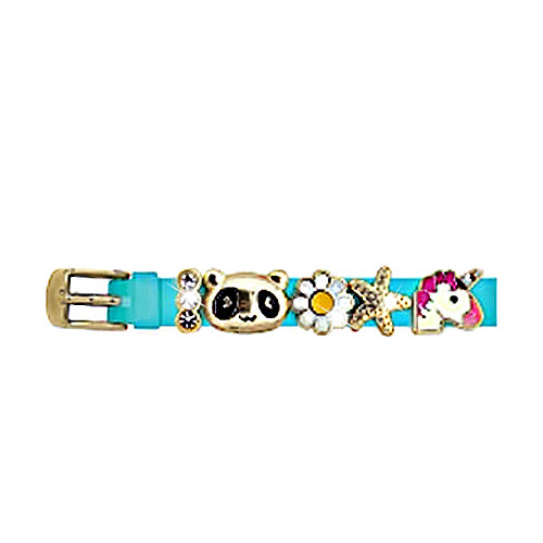 Браслет силіконовий Biojoux BJB007 Charms Bracelet MIX 7 - Blue gold (4772)