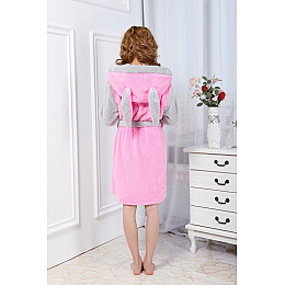 Халат взрослый BearWear Зайка S 145 - 155 см Розовый (1000042-S)
