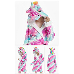 Халат взрослый Единорог New звездный путь M 155 - 165 см Фиолетовый (1000037-M)