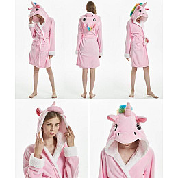 Халат взрослый Единорог New S 145 - 155 см Розовый (1000039-S)