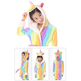 Халат детский BearWear Единорог радуга XS 90 - 100 см Разноцветный (1000054-XS)