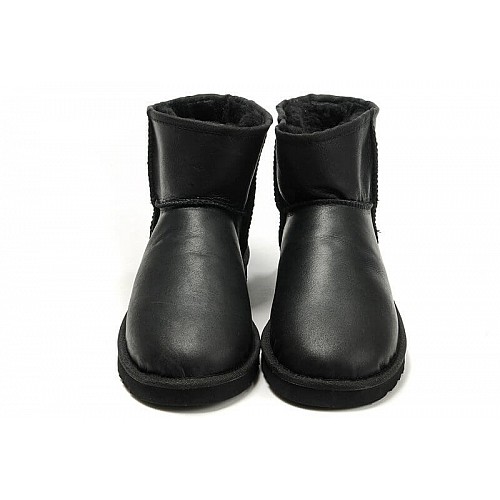 Чоловічі UGG Classic Mini Leather Bomber Black-65 UGG Чорний 41 (10) Чоловічий Замша (просочування) 15 см (UGG65_41)