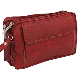 Барсетка-клатч мужская из натуральной кожи Always Wild Красный (1265BS red)