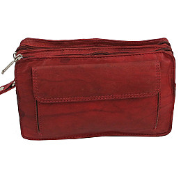 Барсетка-клатч мужская из натуральной кожи Always Wild Красный (1265BS red)
