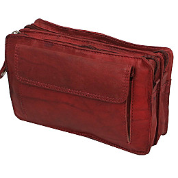 Барсетка-клатч мужская из натуральной кожи Always Wild Красный (1265BS red)