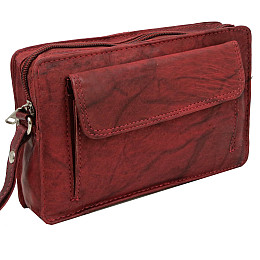 Барсетка-клатч мужская из натуральной кожи Always Wild Красный (1264BS red)