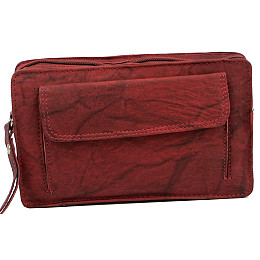 Барсетка-клатч мужская из натуральной кожи Always Wild Красный (1264BS red)