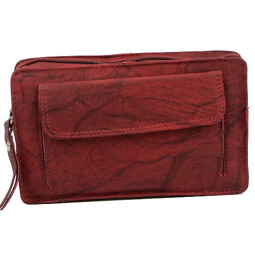 Барсетка-клатч мужская из натуральной кожи Always Wild Красный (1264BS red)