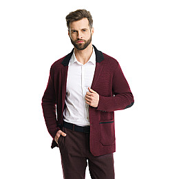 Стильний трикотажний піджак SVTR 50 бордо (393)