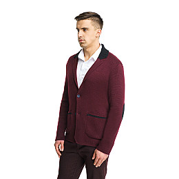 Стильный трикотажный пиджак SVTR 54 бордо (393)