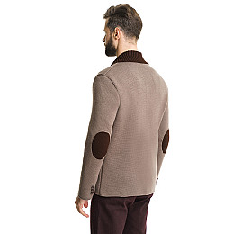 Стильний трикотажний піджак SVTR 48 кавовий (393)