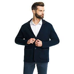 Стильний трикотажний піджак SVTR 50 темно-синій (393)