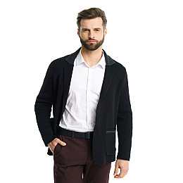 Стильный трикотажный пиджак SVTR 52 черный (393)