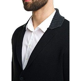 Стильный трикотажный пиджак SVTR 52 черный (393)