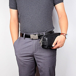 Кожаный несессер Черный John McDee C013A 19 × 10 × 8