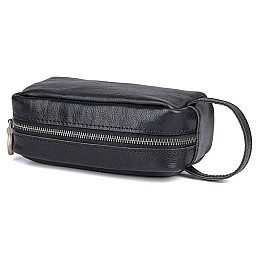 Кожаный несессер Черный John McDee C013A 19 × 10 × 8