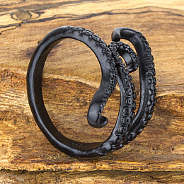 Кольцо Win Спрут Сталь Регулируемый Размер Черный (26112)