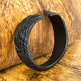 Кольцо Win Крылья Сталь Регулируемый Размер Черный (26115)