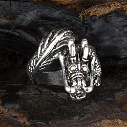 Кольцо Win Дракон Лу Размер Регулируемый 18 - 20 Стальной (23701)