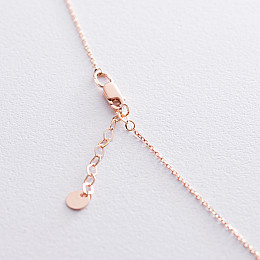 Колье в красном золоте с фианитами кол01634 Оникс 45