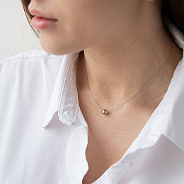 Колье Шар в белом золоте кол01846 Оникс 40