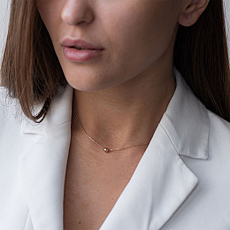 Колье Шар в красном золоте кол01760 Оникс 45