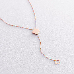 Колье Клевер в красном золоте кол01901 Оникс 45