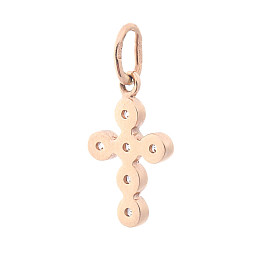 Золотой крестик с фианитами п00884 Оникс