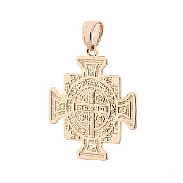 Золотая католическая ладанка п02917 Оникс