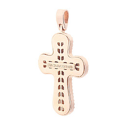 Золотой крестик с фианитами п02254 Оникс