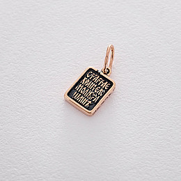 Золотая ладанка с чернением п03246 Оникс