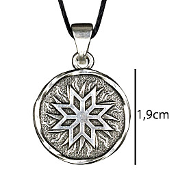 Славянский оберег Алатырь Silvering Двухсторонний Металл Посеребрение Серебристый (13143)