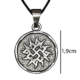 Славянский оберег Одолень Трава Silvering Двухсторонний Металл Посеребрение Серебристый (13145)