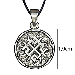 Славянский оберег Родовик Silvering Двухстронний Металл Посеребрение Серебристый (13146)